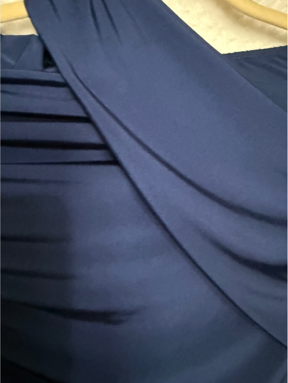 Fashion Nova Navy Blue One-Shoulder Ruched Dress - Picture 2 of 4